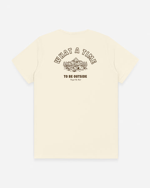 Warning Clothing - Be Outside Graphic Tees | Cream