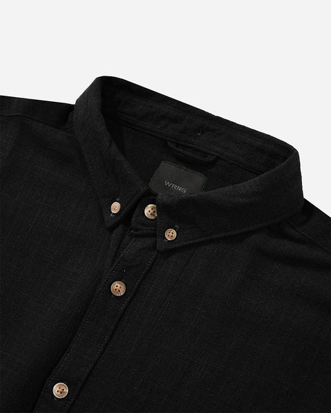 Warning Clothing - Fund Linen Regular Slim Fit Shirt | Black, Saphire, Hazel, Jade, Maize, Off White