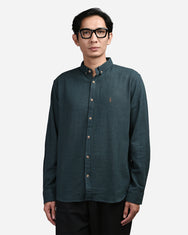 Warning Clothing - Fund Linen Regular Slim Fit Shirt | Black, Saphire, Hazel, Jade, Maize, Off White