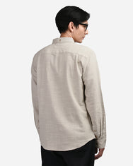 Warning Clothing - Fund Linen Regular Slim Fit Shirt | Black, Saphire, Hazel, Jade, Maize, Off White