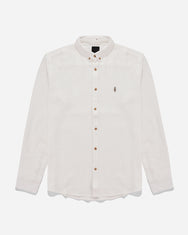 Warning Clothing - Fund Linen Regular Slim Fit Shirt | Black, Saphire, Hazel, Jade, Maize, Off White