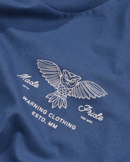 Warning Clothing - Hootie Graphic Tees | Denim Blue, White