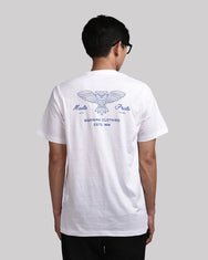 Warning Clothing - Hootie Graphic Tees | Denim Blue, White